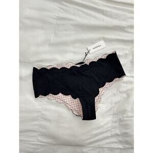 NWT Marysia Scallop Bikini Bottoms ONLY Swimwear Women’s Black Size Small